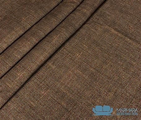 Acı Kahve Keten Görünümlü Koltuk Kaplama Kumaşı