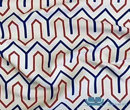 Açık Zemin Geometrik Çizgi Desenli Döşeme Kumaşı