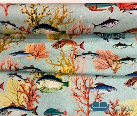 Balık Desenli Perdelik Kumaş