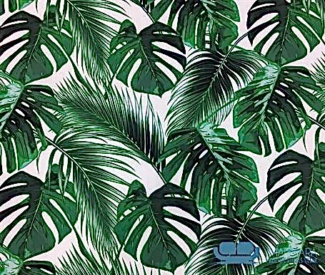 Büyük Yaprak Desenli Döşeme Kumaşı