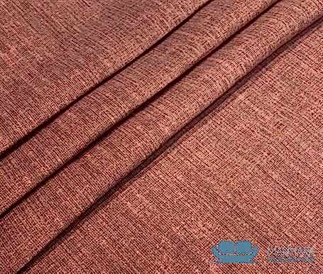 Gül Kurusu Keten Görünümlü Döşemelik Kumaş