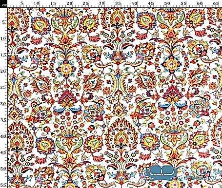 Karışık Renkli Goblen Desenli Döşeme Kumaşı