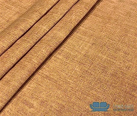 Sütlü Kahve Keten Görünümlü Döşemelik Kumaş
