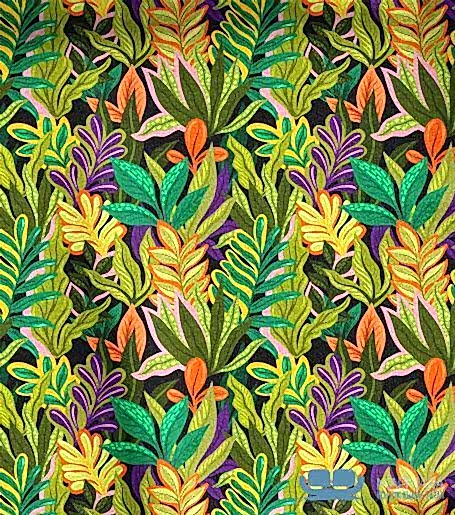 Tropikal Desenli Koltuk Döşeme Kumaşı