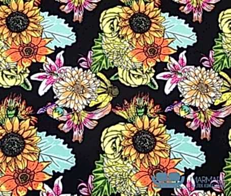 Vintage Yıldız Çiçeği Desenli Koltuk Kaplama Kumaşı