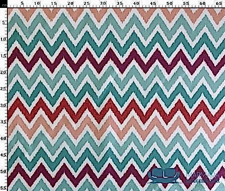 Yeşil Zikzak Modelli Döşemelik Kumaş