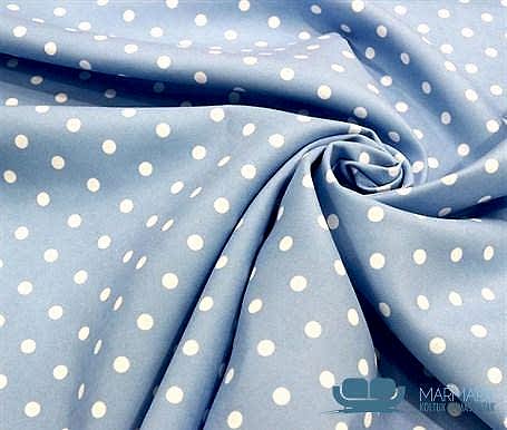 Bebe Mavi Küçük Puanlı Fon Perde Kumaşı