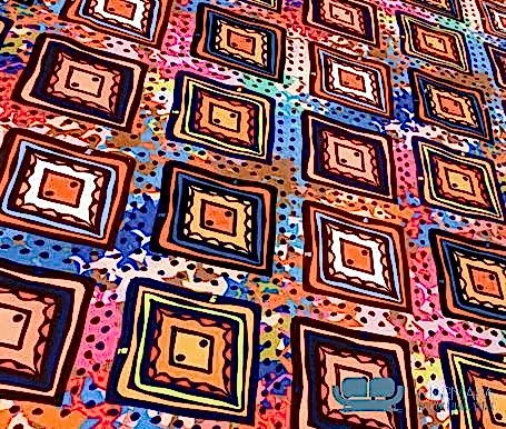 Bohem Tarzı Baklava Desenli Kumaş