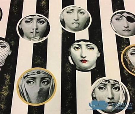 Çizgili Fornasetti Döşeme Kumaşı