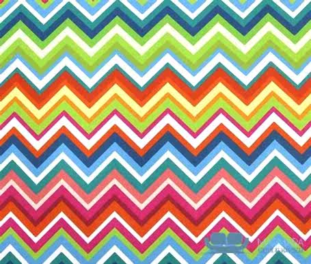 Çok Renkli Zikzak Desenli Döşemelik Kumaş