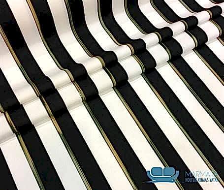 Dikey Çizgili Yağlıboya Efektli Döşeme Kumaşı