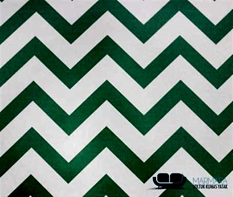 Mint Yeşili Zikzak Desenli Döşemelik Kumaş