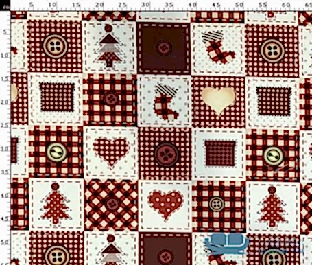 Modern Patchwork Desenli Döşemelik Kumaş