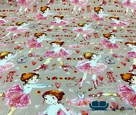 Balerin Desenli Döşemelik Kumaş