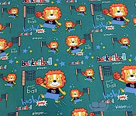 Basketbol Temalı Döşeme Kumaşı