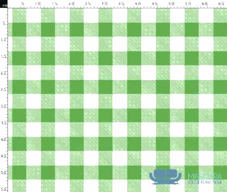 Canlı Yeşil Büyük Pötikare Desenli Döşemelik Kumaş