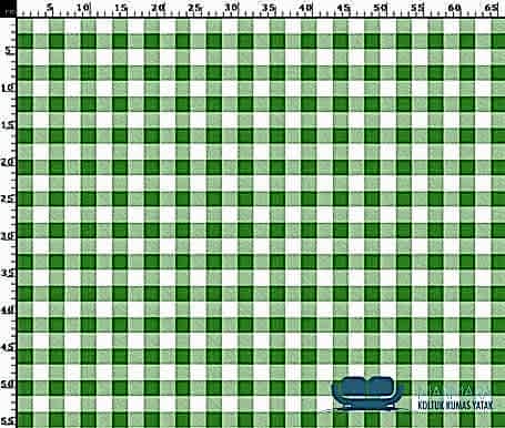 Canlı Yeşil Küçük Pötikareli Koltuk Döşeme Kumaşı