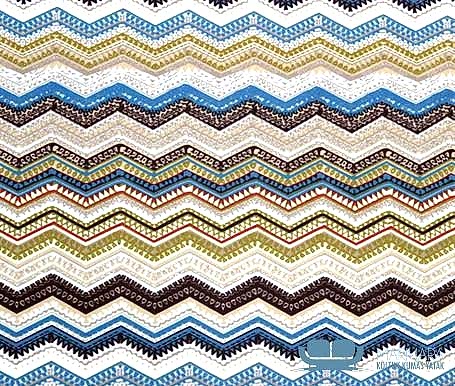 İkat Zikzak Desenli Döşemelik Kumaş