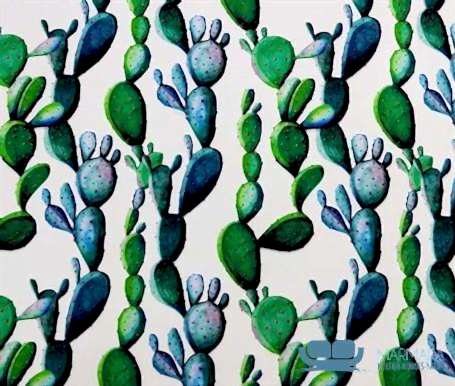 Kaktüs Desenli Perdelik Kumaş