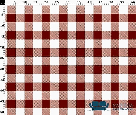 Karamel Beyaz Büyük Pötikareli Döşeme Kumaşı