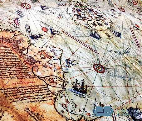 Piri Reis Haritalı Döşeme Kumaşı