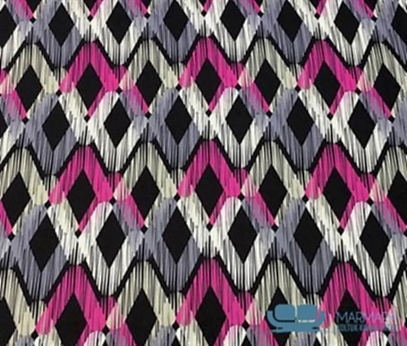 Baklava Model İkan Desen Fuşya Koltuk Döşeme Kumaşı