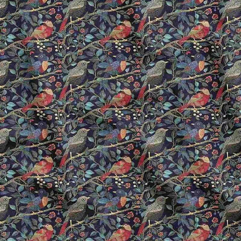 3d-kus-ve-yaprak-motifli-dosemelik-zarif-kumas-modeli