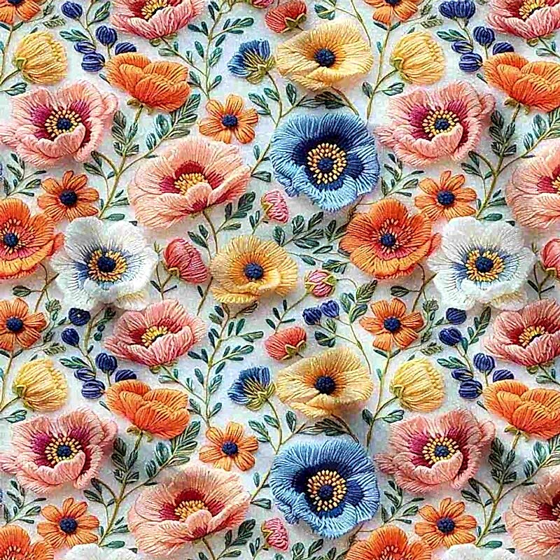 3d-somon-cicekleri-ile-butunlesmis-canli-dosemelik-kumas-boyutlu-efekt