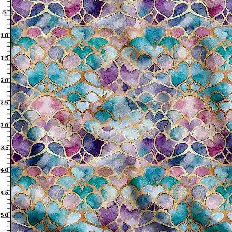 altin-konturlu-pul-desenli-dosemelik-ikat-kumasi