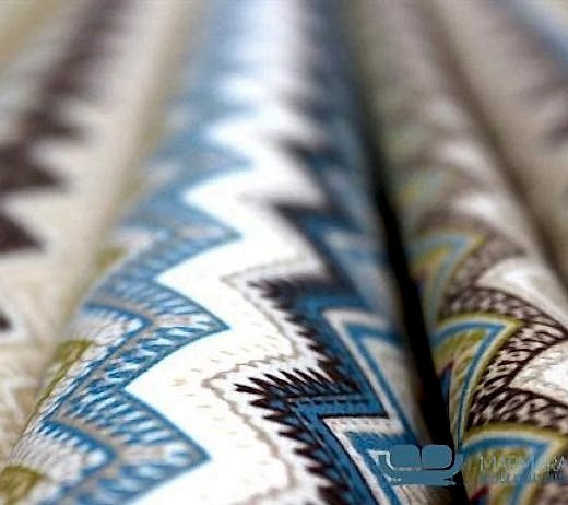 İkat Zikzak Desenli Döşemelik Kumaş #6